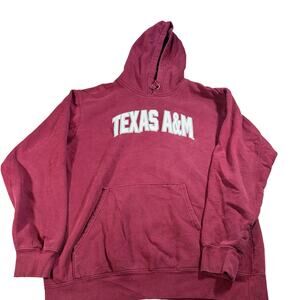 Section 101 Texas A&M maroon with white embroidery hoodie.  Size L. Vintage